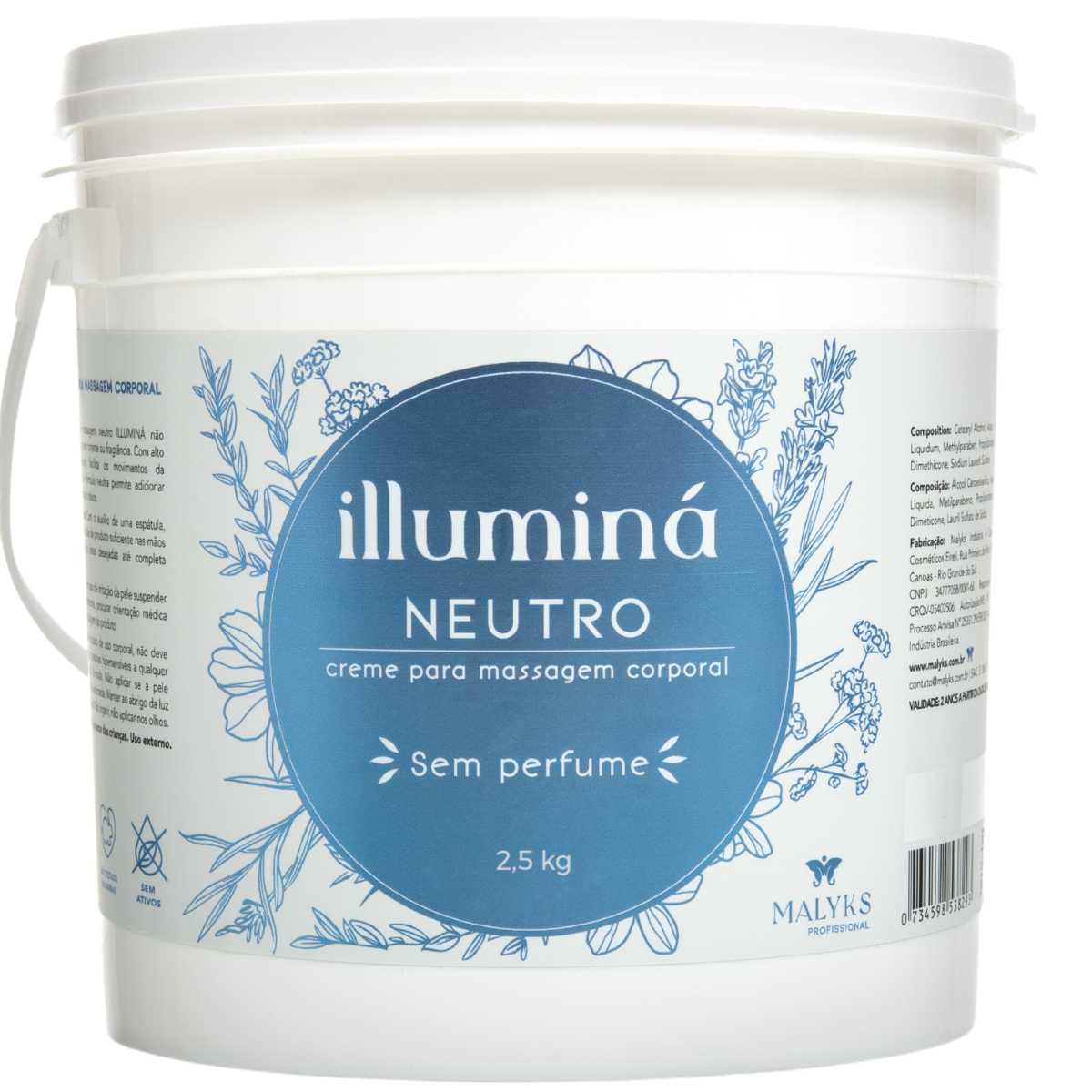 Creme para Massagem Neutro Illuminá 2,5kg
