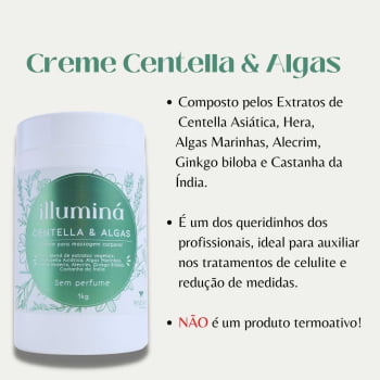 Creme para Massagem Centella e Algas Illuminá 500g