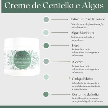 Creme para Massagem Centella e Algas Illuminá 500g