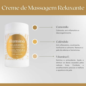 Creme para Massagem Relaxante Illuminá 1Kg