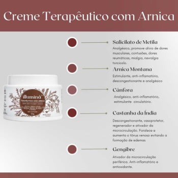 CREME PARA MASSAGEM TERAPÊUTICO COM ARNICA 120G