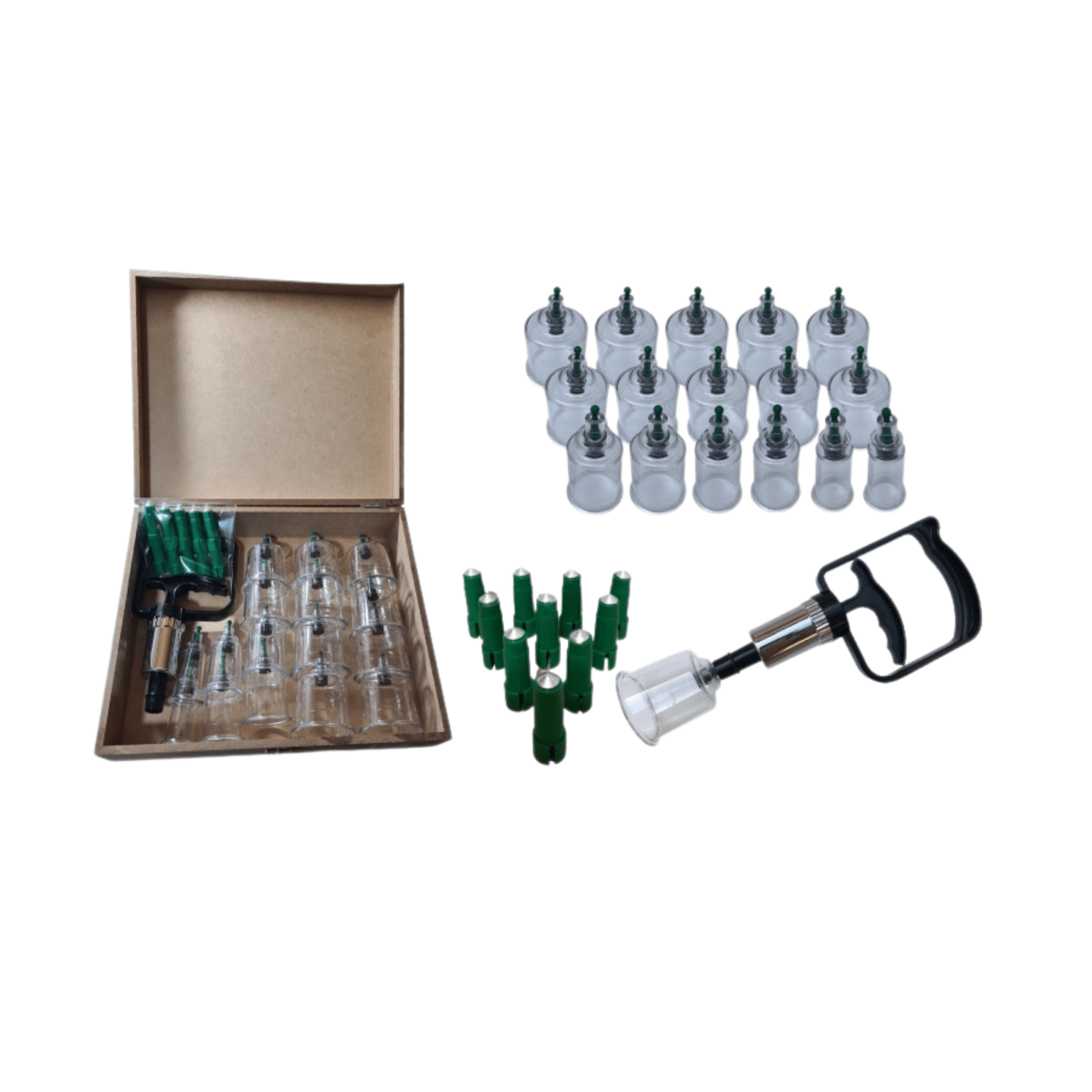 KIT VENTOSAS CAIXA MDF - 18 PECAS